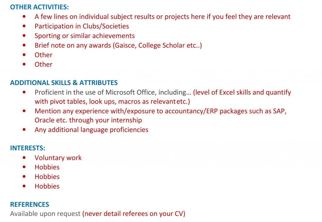Graduate Accounting CV Image 3